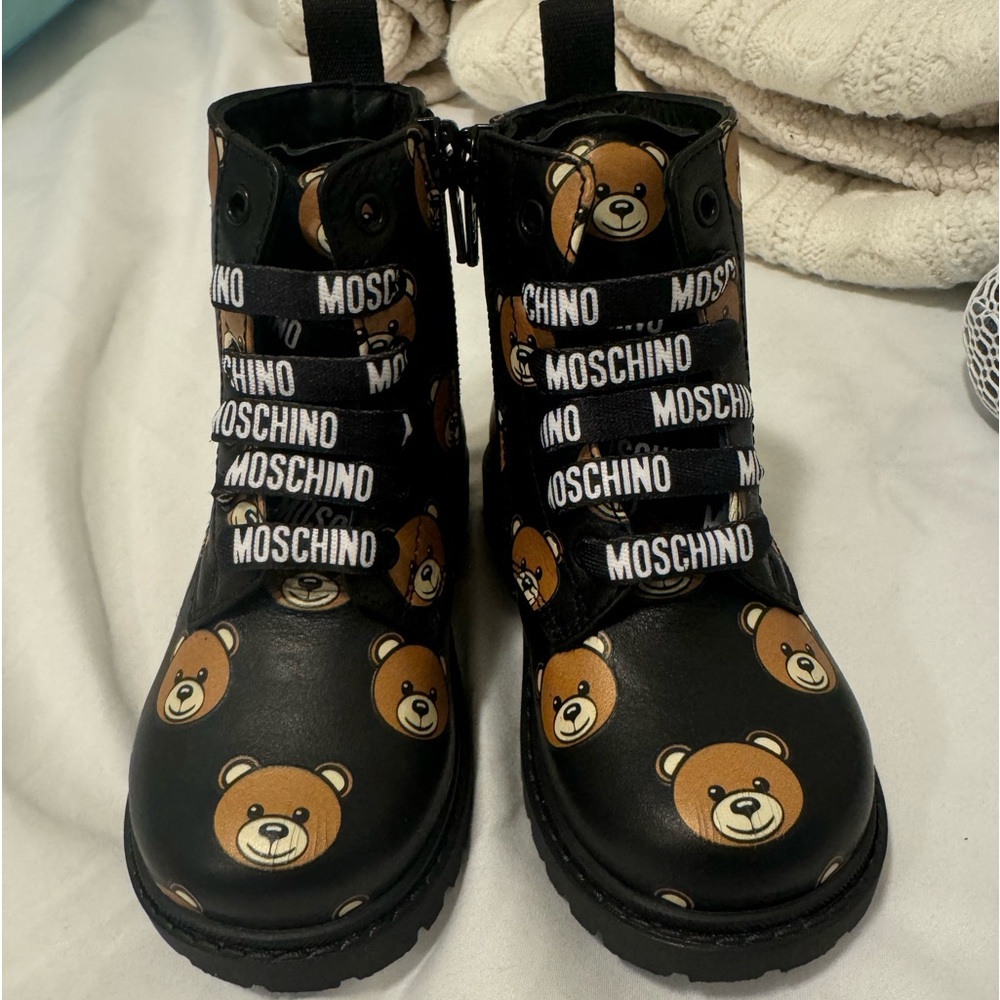 Moschino toddler boots unisex